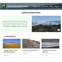 Thumbnail for California State Parks Explorer website